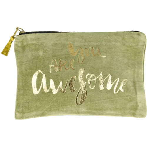 Samt-Kosmetiktasche Dreams You are awesome 