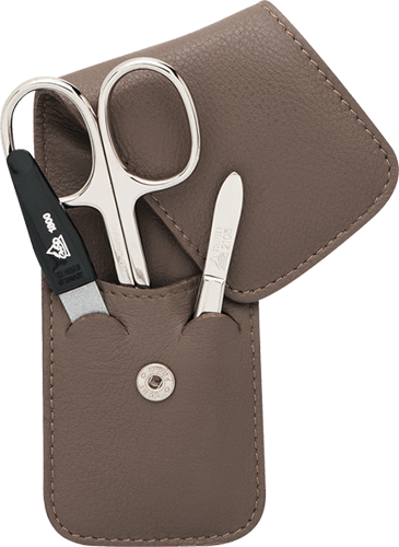 Nagel-Lederetui Siena 3teilig taupe Nagel-Lederetui Siena 3teilig taupe ohne Hintergrund