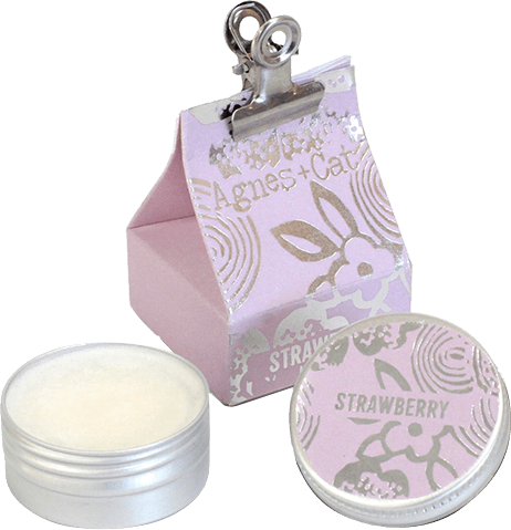 Lipbalm Strawberry Agnes+Cat Lipbalm Strawberry ohne Hintergrund