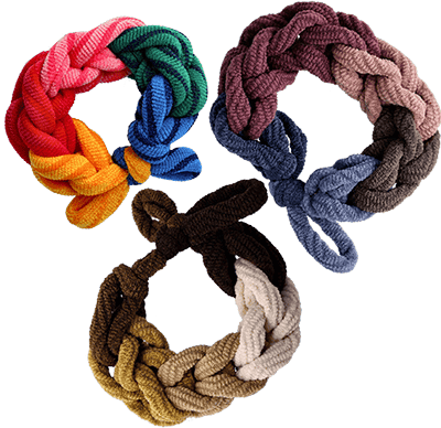 3 Haargummis geflochten 3 Haargummis geflochten