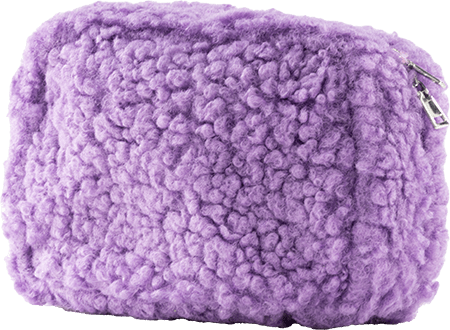 Plüschtasche Purple Kosmetiktasche aus Plüsch