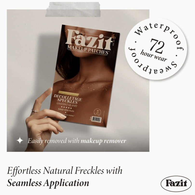 Gold Decolletage Glitter Makeup Patches Gold Decolletage Glitter Makeup Patches