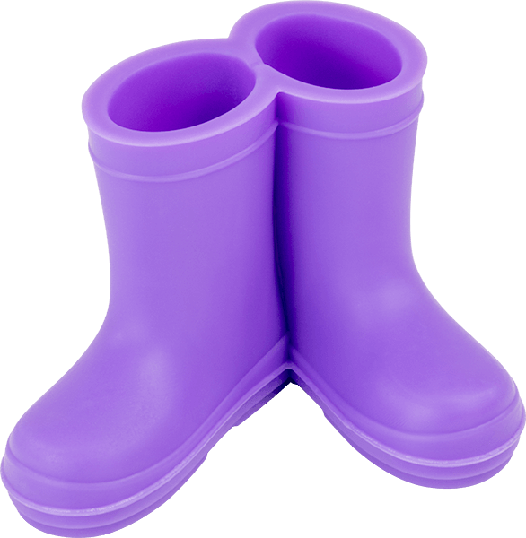 Zahnbürstenhalter Gummistiefel Purple Silikon Zahnbürstenhalter Gummistiefel