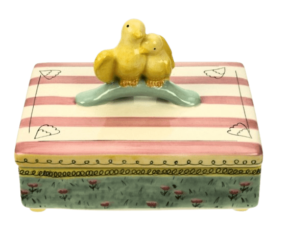 Keramikdose Vögel Keramikdose Vögel