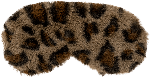 Schlafmaske aus Plüsch Blau ohne Hintergrund