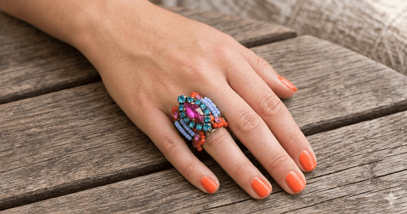 Paisley African Ring Multi Paisley African Ring Multi