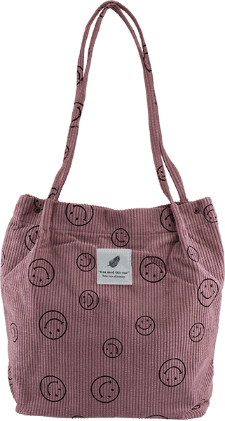 Cordbeutel Smiley Pink