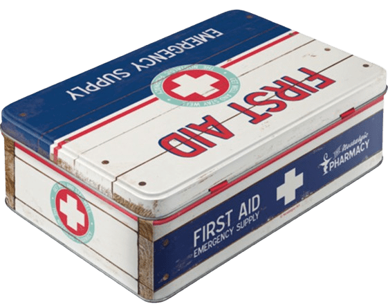 Geschenkdose First Aid blau