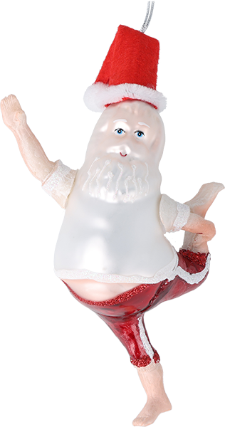 Weihnachtsbaum Anhänger Yoga-Santa