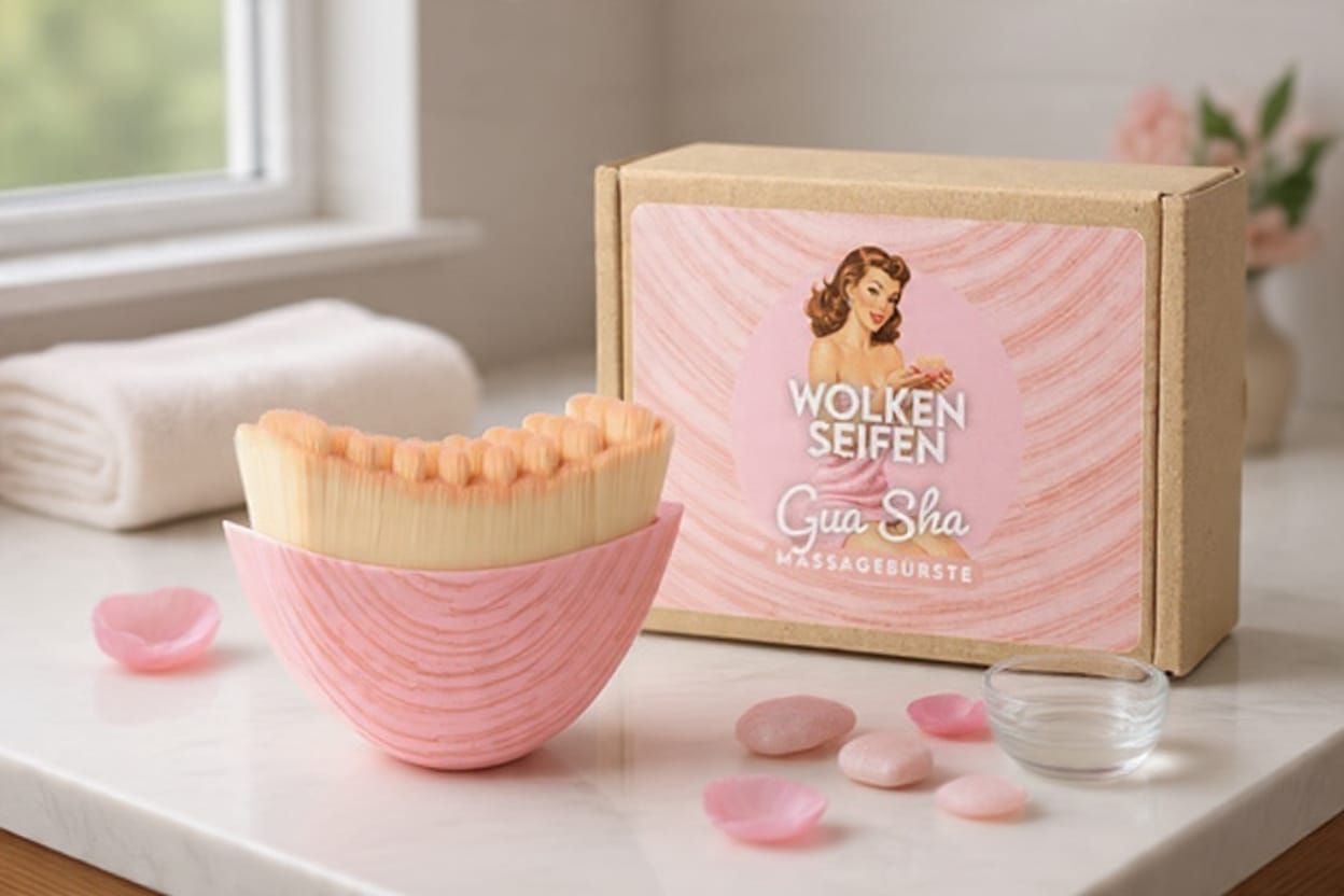 Gua Sha Massage-Bürste Pink Gua Sha Massage-Bürste Pink