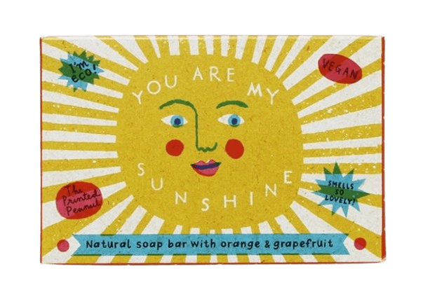 Sunshine Soap Bar Printed Peanut Soap Lavender