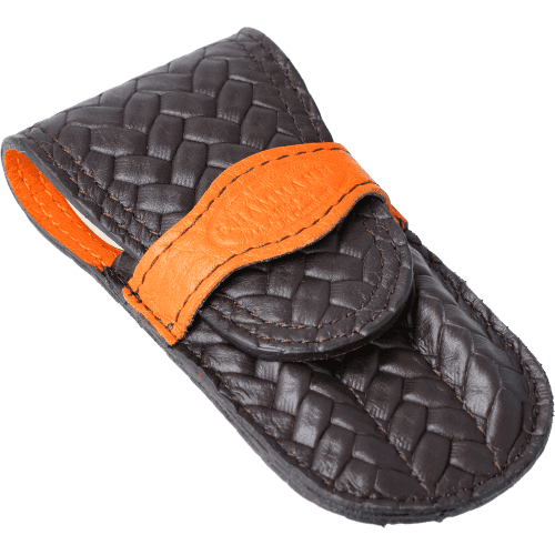 Maniküre-Etui Leder braun-orange Maniküre-Etui Leder braun-orange