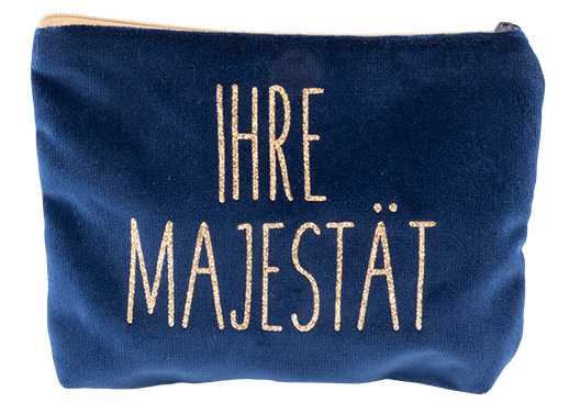 Tasche-HD groß Ihre Majestät dunkelblau Samt-Kosmetiktasche Dreams ohne Hintergrund
