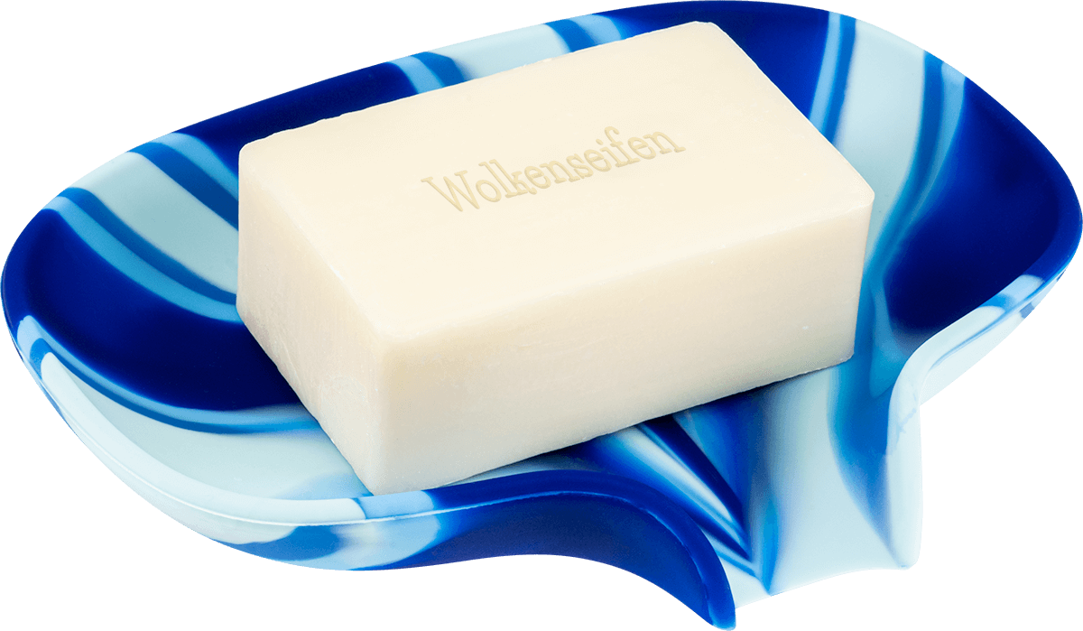 Silikonseifenablage groß Marmorblau Silikonseifenablage groß Marmorblau