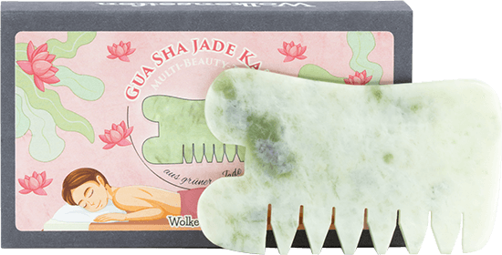 Gua-Sha-Kamm Jade Wolkenseifen Massage Kamm Jade grün