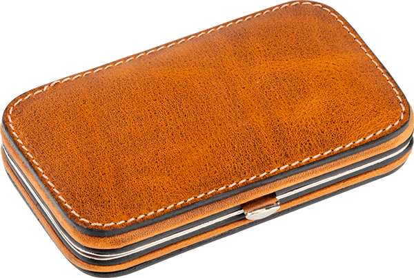 Maniküre-Etui Leder Hellbraun leer (klein) Maniküre-Etui Leder Hellbraun leer (klein)