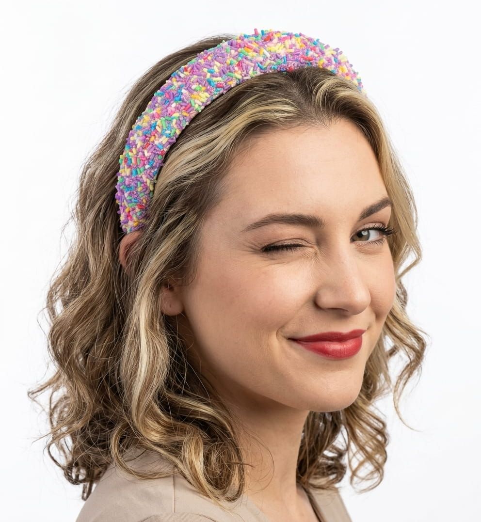 Zuckerstreusel-Haarreif Lila Zuckerstreusel-Haarreif Lila