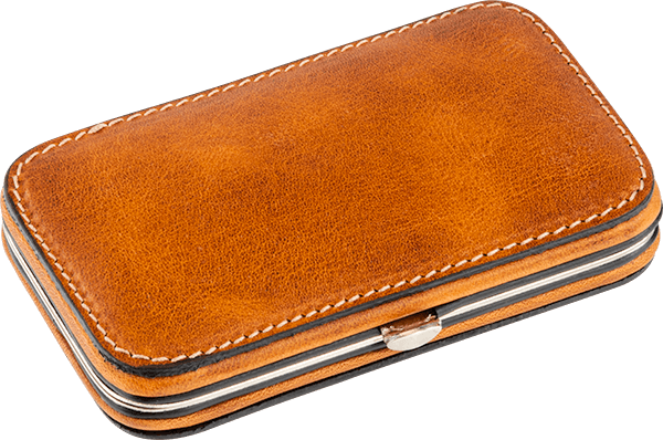 Maniküre-Etui Leder Hellbraun Maniküre-Etui Leder Hellbraun