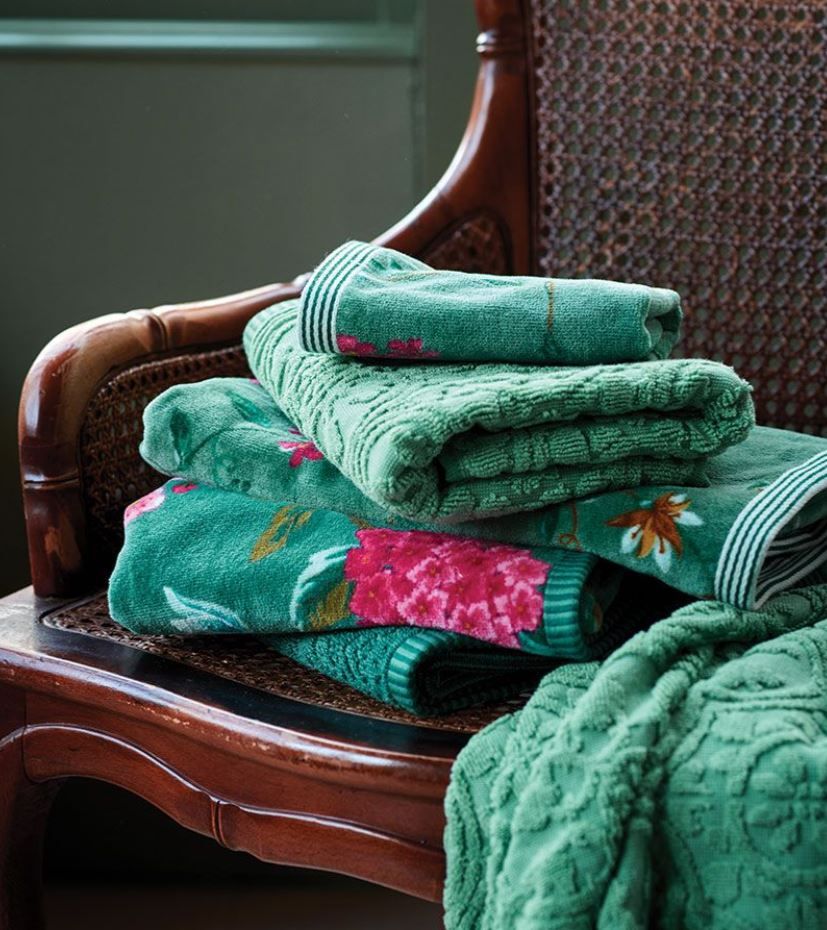 Badetuch Les Fleurs Grün