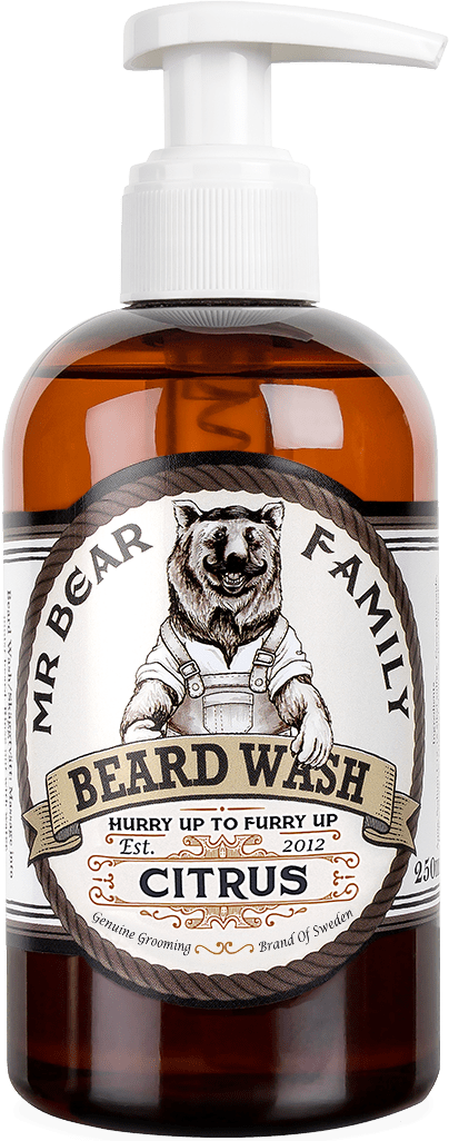 Mr Bear Family Beard Wash Wilderness Mr Bear Family Beard Wash Citrus ohne Hintergrund