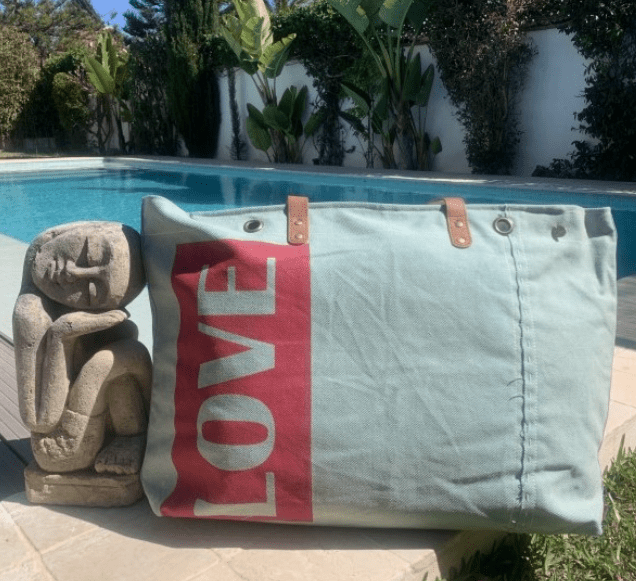 Segeltuchtasche Love Mint