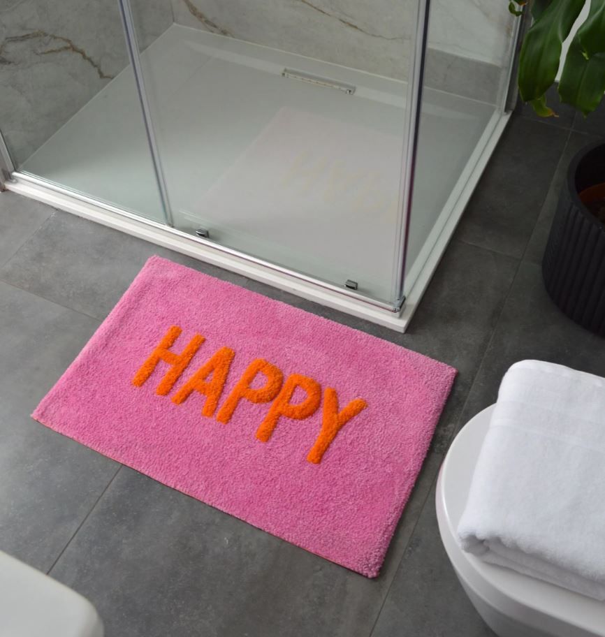 Badematte Happy Pink