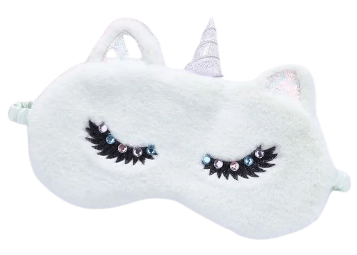 Schlafmaske Strass-Einhorn Light Green Schlafmaske Leoprint ohne Hintergrund