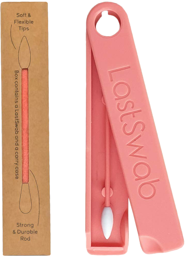 Beauty-Wattestäbchen LastSwab - Wiederverwendbare Beauty-Wattestäbchen Peach ohne Hintergrund
