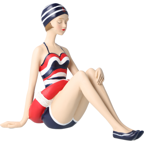 Pinup Schwimmerin rot-weiß-blau Pinup Schwimmerin rot-weiß-blau