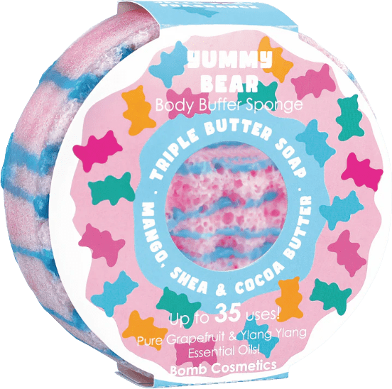 Yummy Bear Body Buffer Sponge Bomb Cosmetics Yummy Bear Body Buffer Sponge