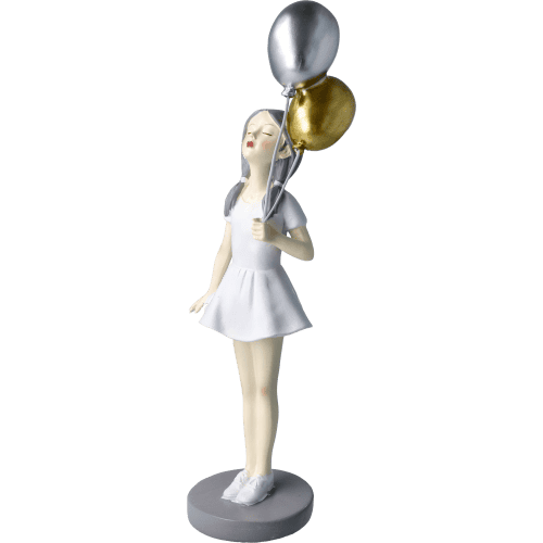 Mädchen Ballons stehend