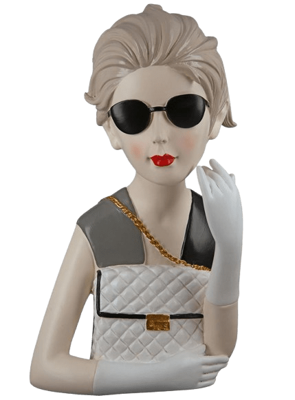 Dekofigur Lady mit Handtasche
