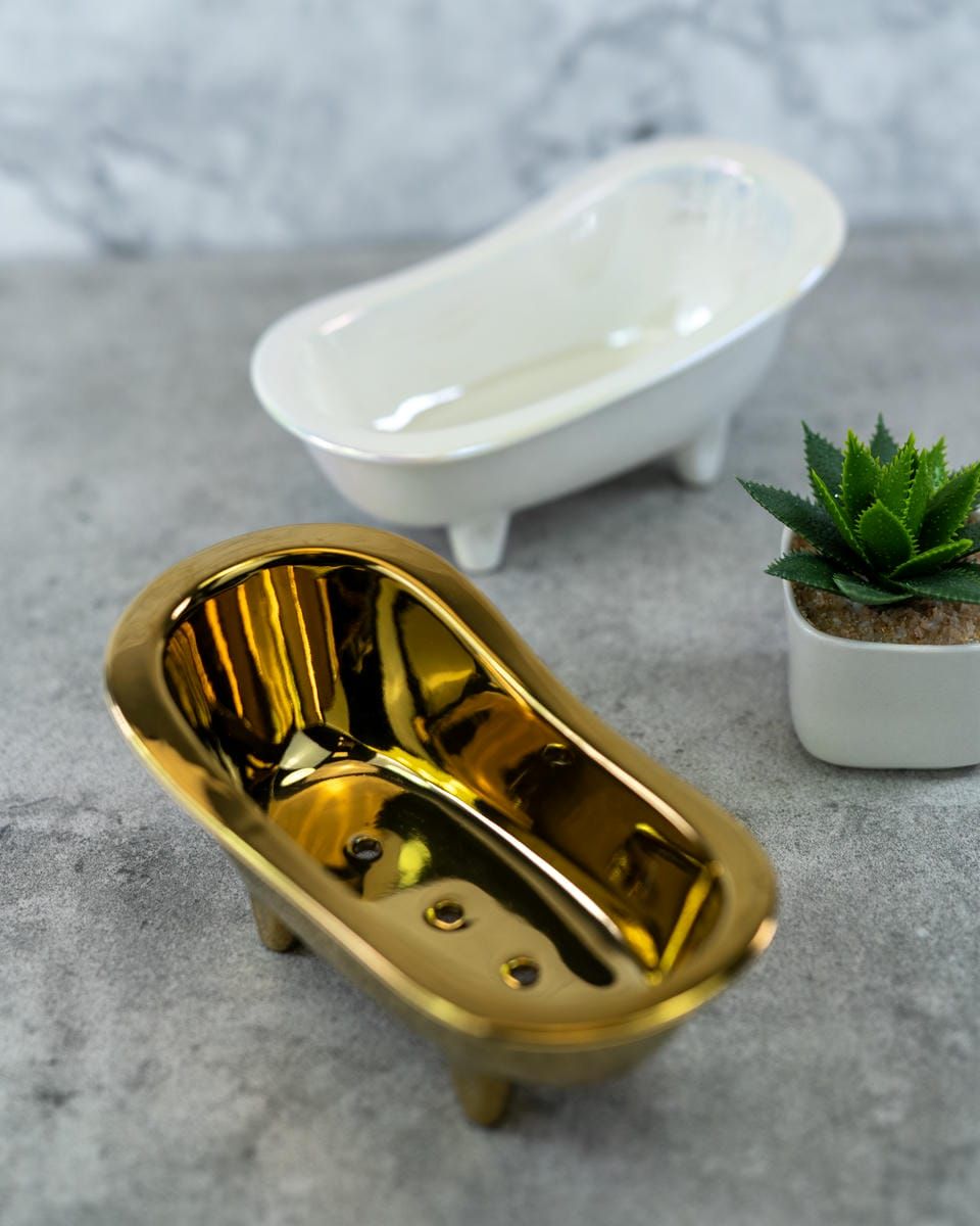 Keramik-Badewanne gold