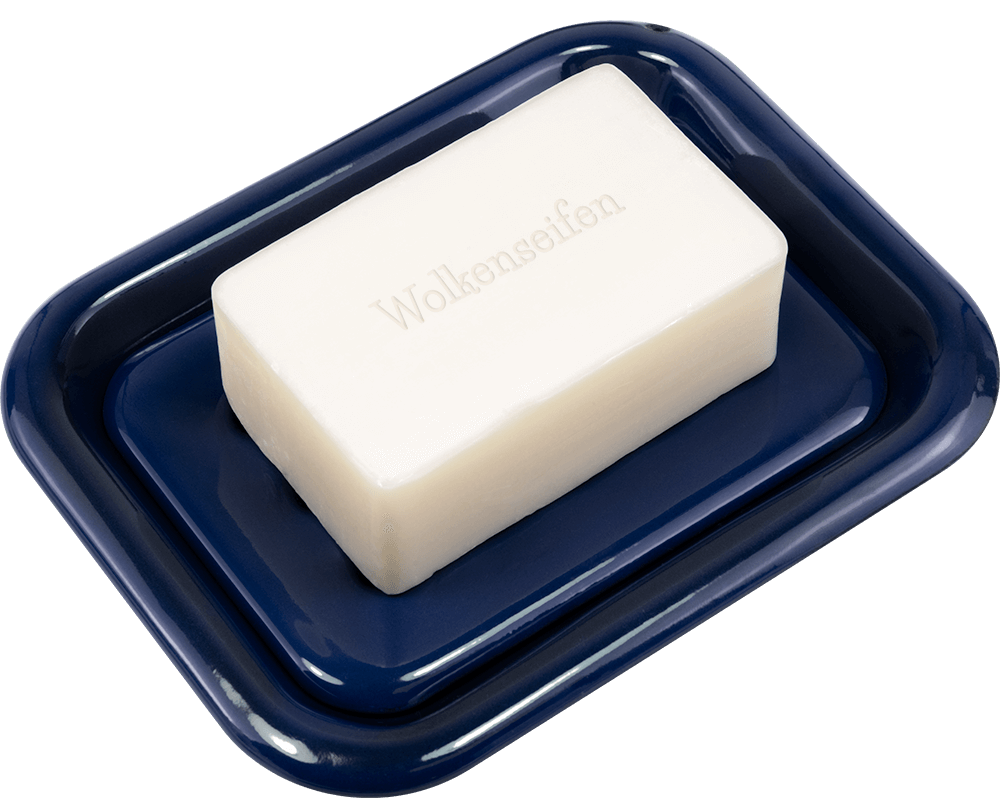 Seifenablage Emaille stehend Marineblau