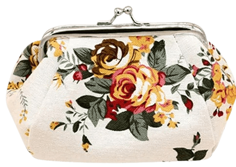 Mini-Rosenclutch Weiß Kosmetiktasche Clutch Vintage