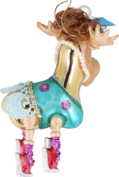 Anhänger Schlittschuh-Esel grün