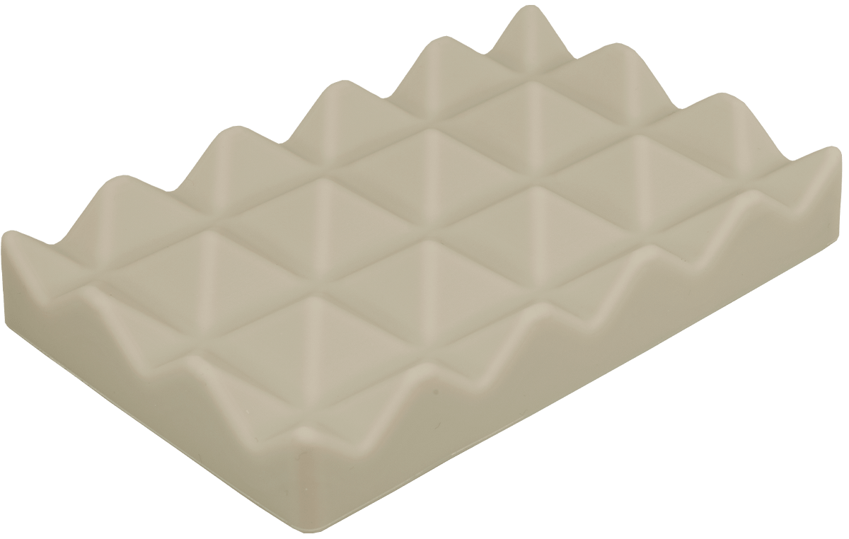 Seifenablage Silikon Pyramide Taupe Seifenablage Silikon Pyramide Taupe ohne Hintergrund