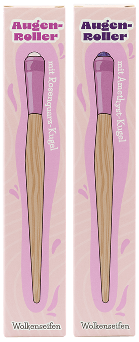 Augen-Roller Stiftform Augen Roller Amethyst Rosenquarz