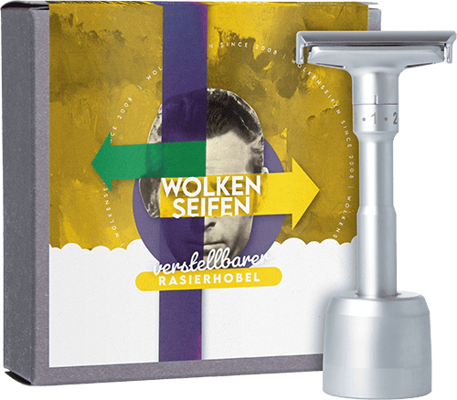 Verstellbarer Rasierer inkl. Ständer Verstellbarer Rasierer Rasierhobel verchromt inkl. Ständer