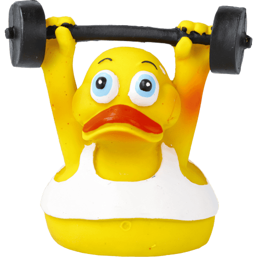 Badeente Gewichtheber Badeente Gewichtheber