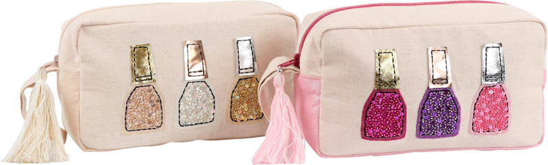 Kosmetiktasche Nagellack Kosmetiktasche Nagellack Bronze/gold/silber ohne Hintergrund