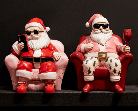 Santa mit Rotwein Santa mit Rotwein