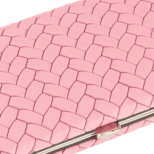 Maniküre-Etui Flechtleder Rose