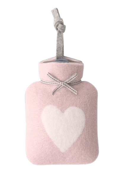 Mini-Wärmflasche Herz rosa