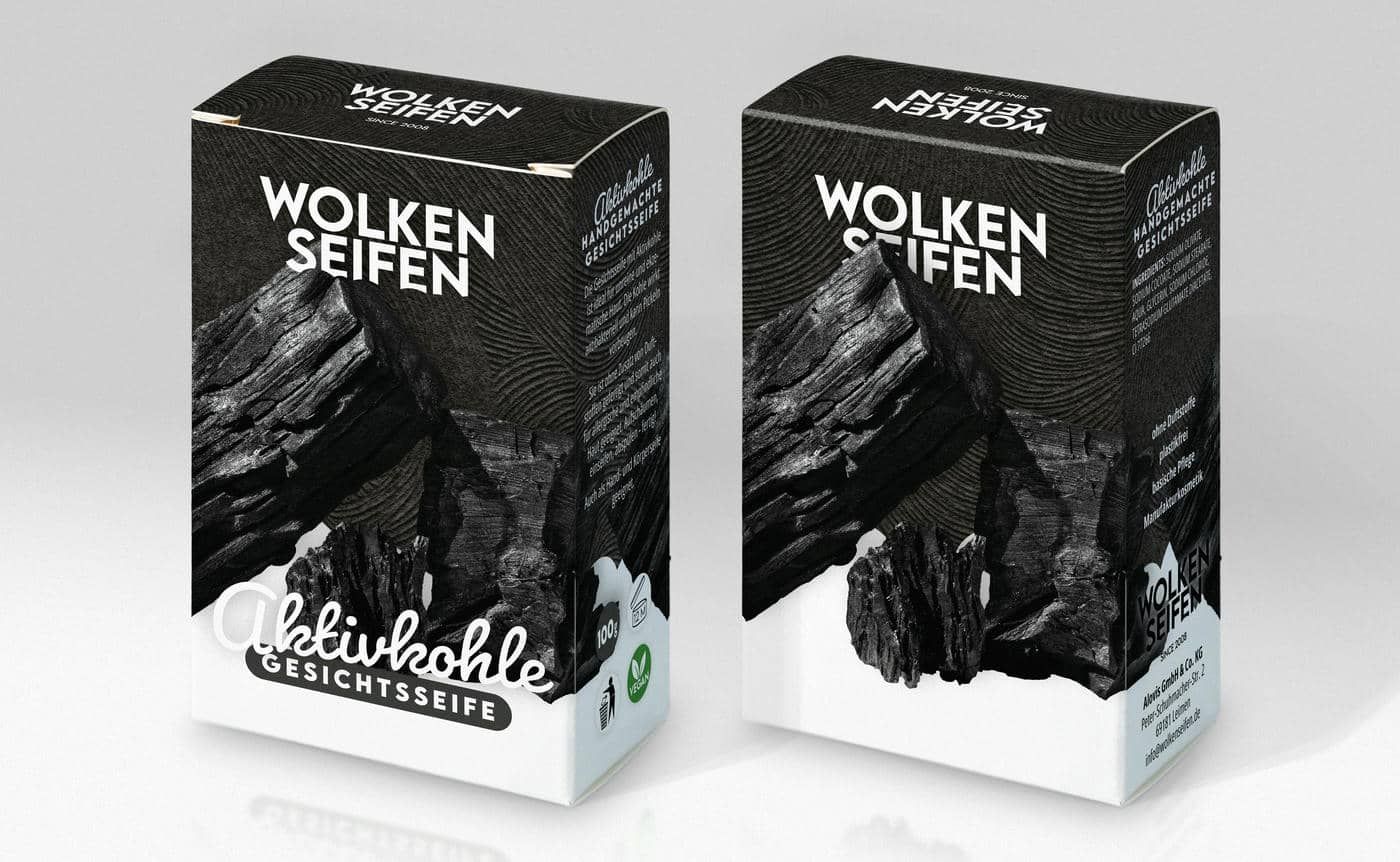 Wolkenseife mit Aktivkohle Wolkenseife mit Aktivkohle