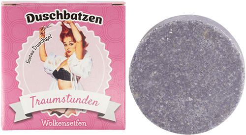Duschbatzen Traumstunden - seifenfreie Pflege ohne Hintergrund
