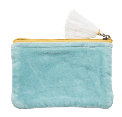 Kosmetiktasche Samt Flower blau Kosmetiktasche Samt Flower blau