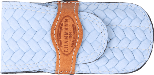 Maniküre-Etui Leder hellblau-braun Maniküre-Etui Leder hellblau-braun