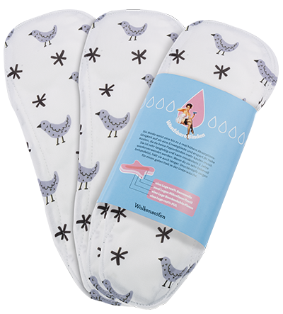 3 Binden normal Vogel weiß 3 Binden normal Vogel weiß