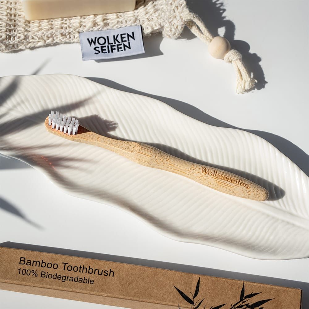 Kinder-Bambuszahnbürste Weiß Kinder-Bambuszahnbürste Weiß